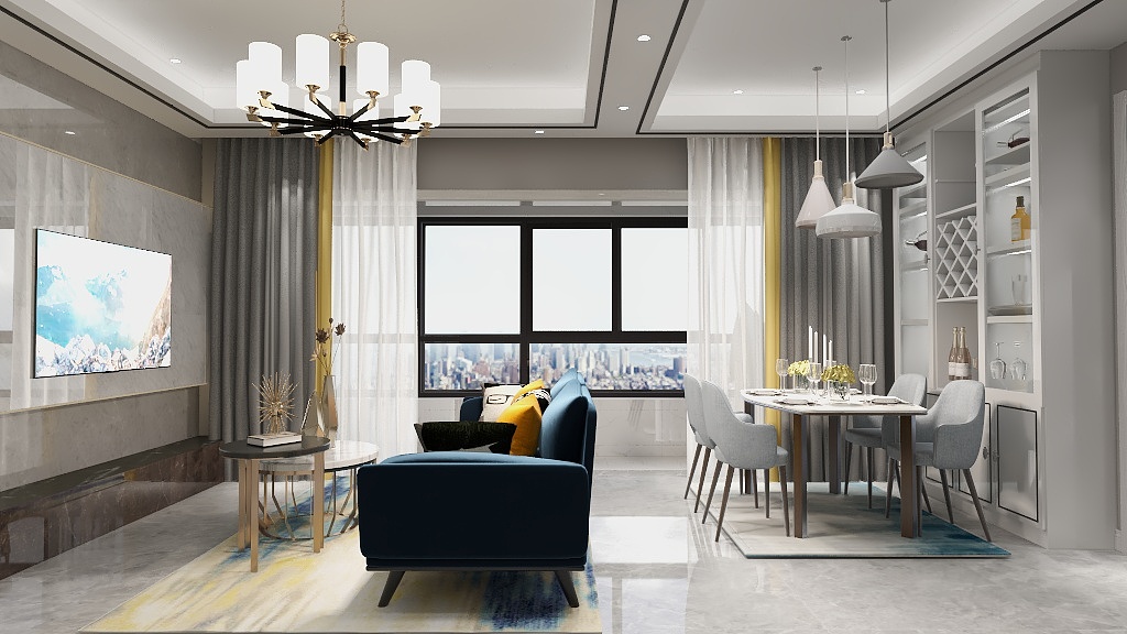 shejiJiang-瑞和园89.50㎡B户型3室2厅1卫-装修设计方案