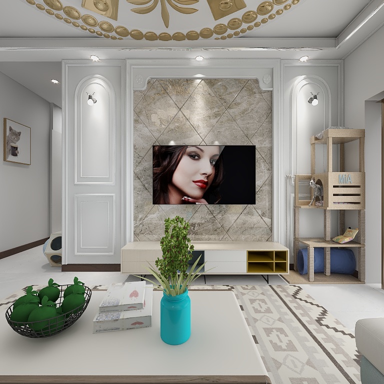 我叫blue-德信海德公园83.00㎡A2’3室2厅1卫1厨-装修设计方案