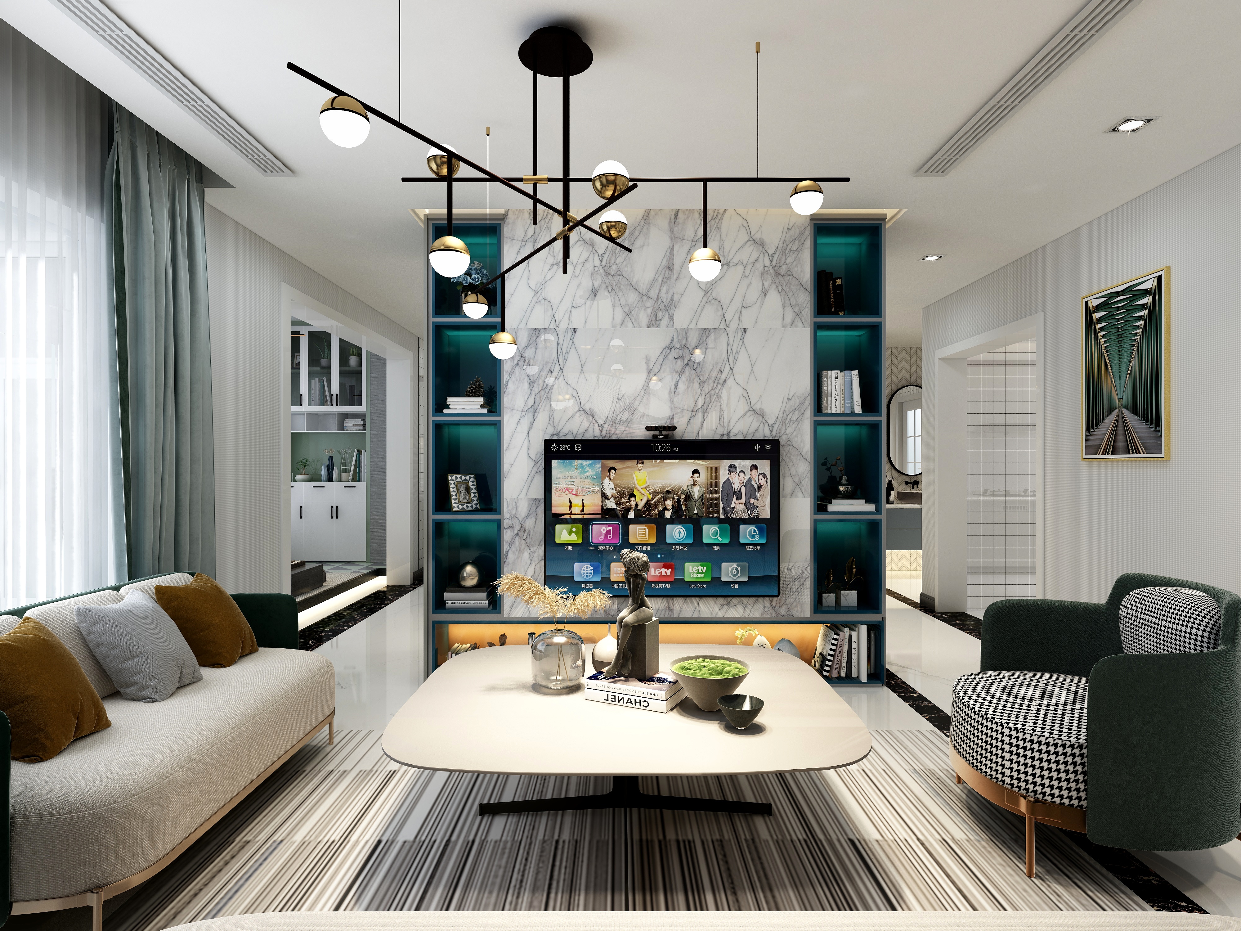 郭达光-137平现代三居室装修效果图