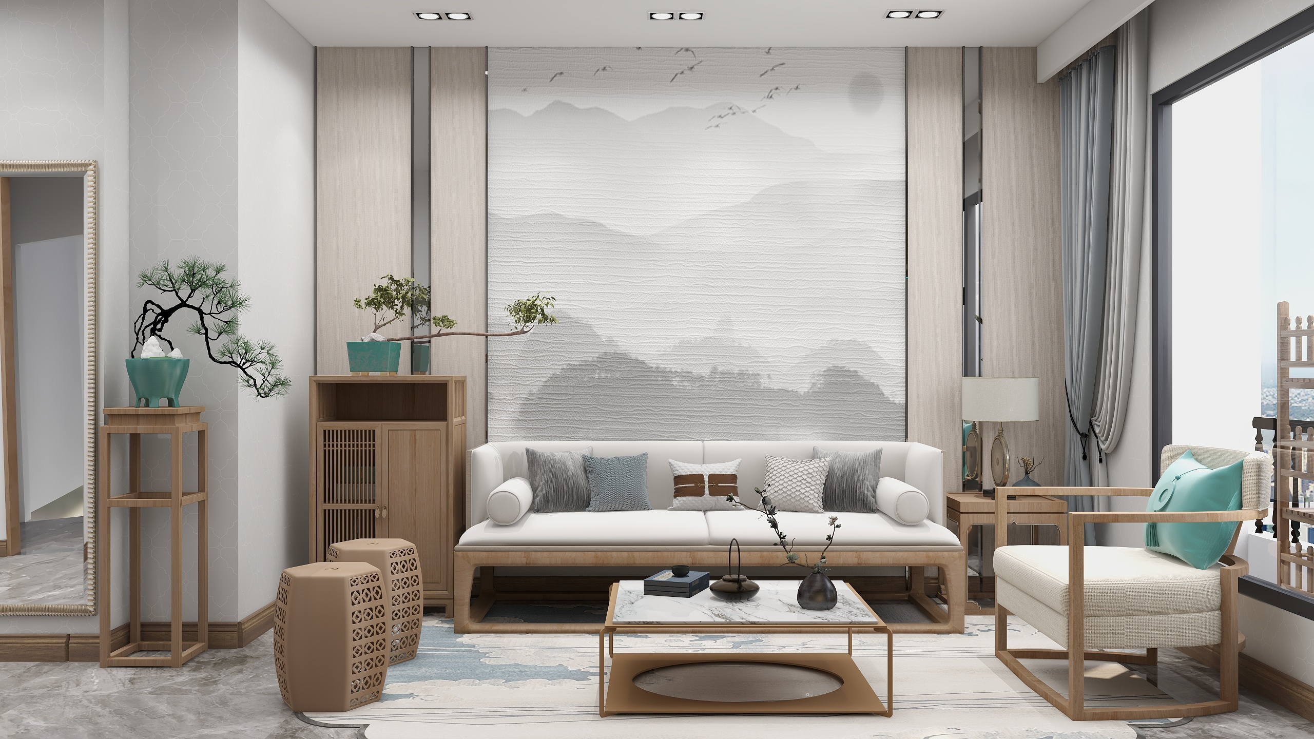 珂一587-新中式装修效果图