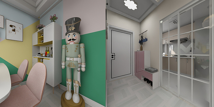 瘾君-德信海德公园83.00㎡A2’3室2厅1卫1厨-装修设计方案