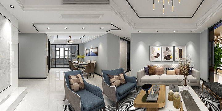 潍坊新铭鑫装饰装潢工程有限公司-翡翠苑4-2-1001-装修设计方案