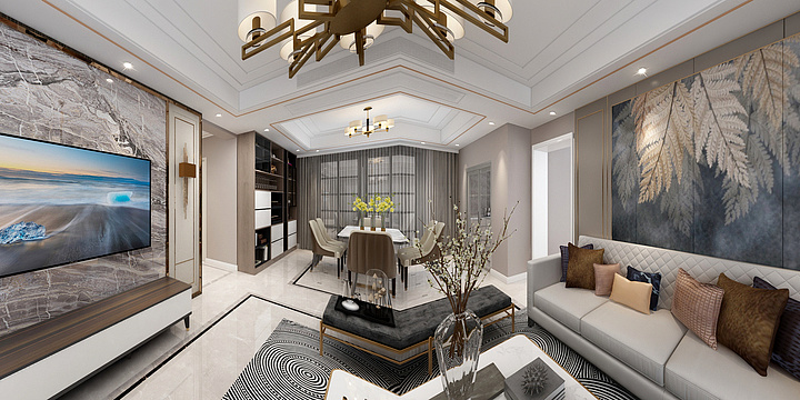 132****2571-新丰样板房现代轻奢-装修设计方案