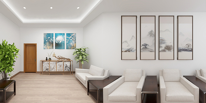 茶0v-初二中-接待室-装修设计方案