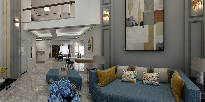 萧条的繁华-敏捷天越二期2-4-601-装修设计方案