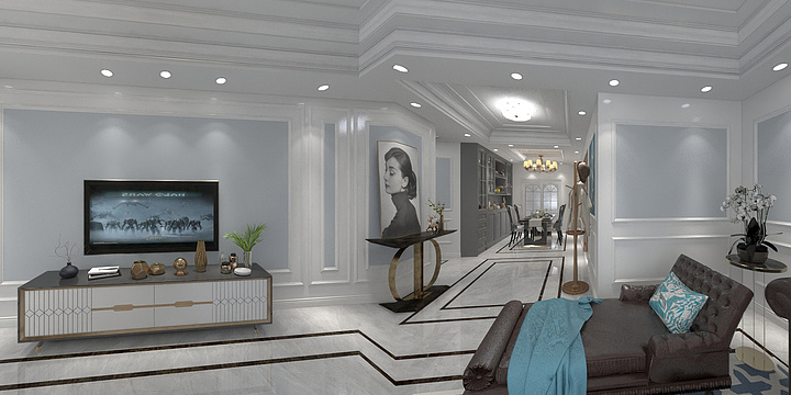 钟皓-汀香苑效果图-装修设计方案