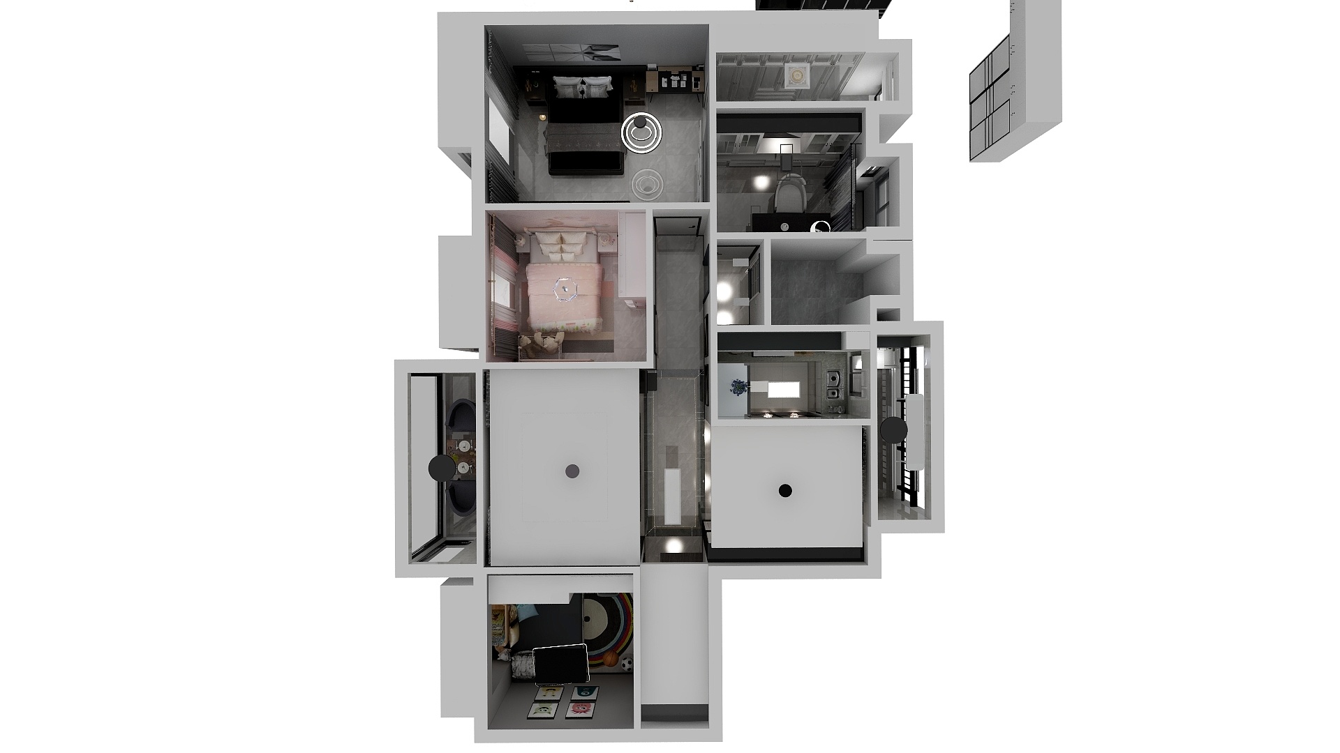 尘轰舟-碧桂园华星。世纪学府洋房B1户型-装修设计方案