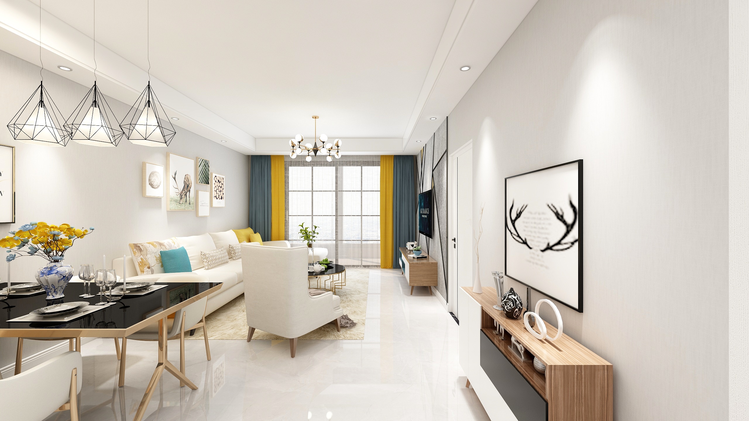 BoBo设计v-幸福家园二期孙女士 效果图-装修设计方案