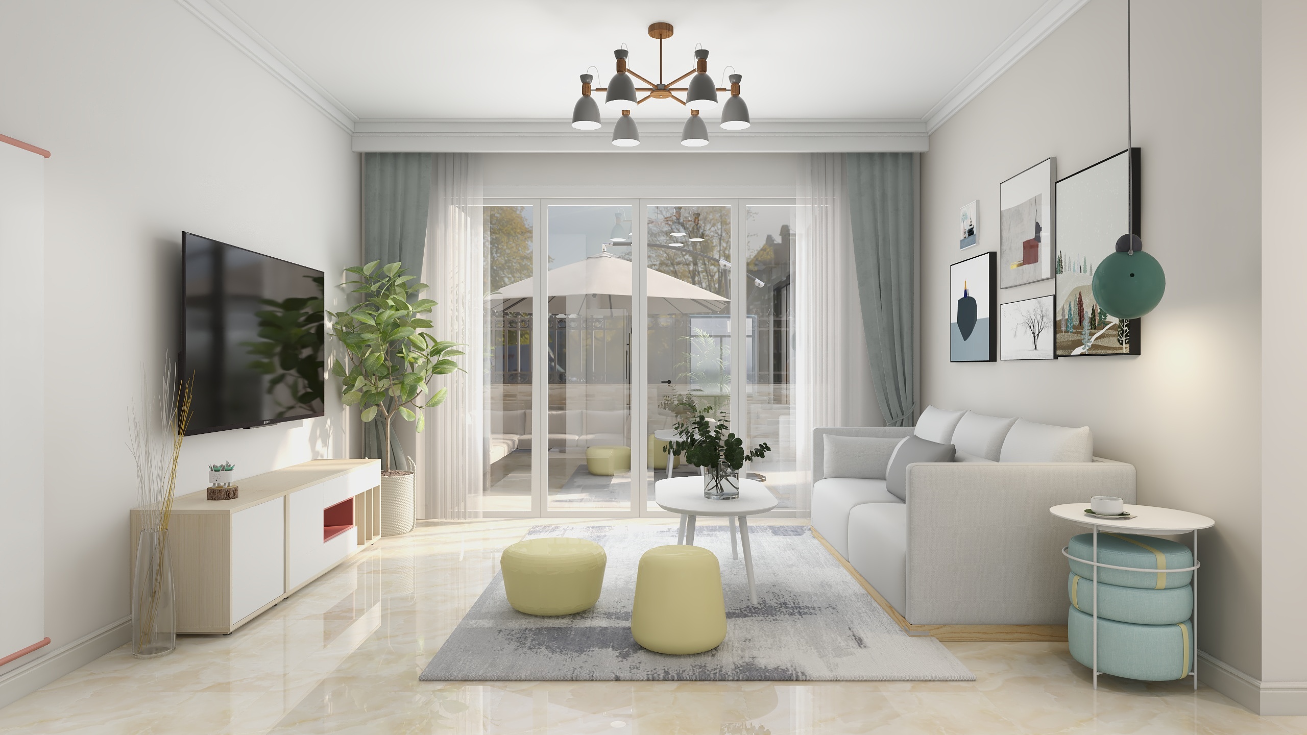 lucky乐-康湖山庄-简欧两居-装修设计方案