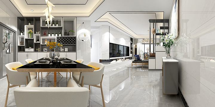 雪Alice-锦绣龙湾（轻奢）-装修设计方案