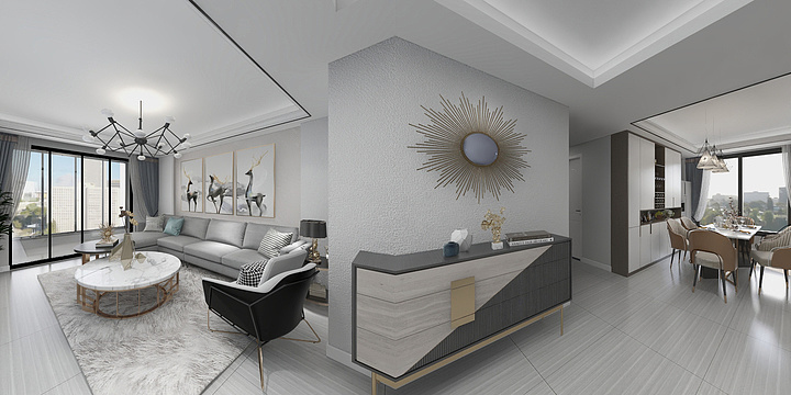 杭州金贝壳-建华家苑151㎡3室-装修设计方案