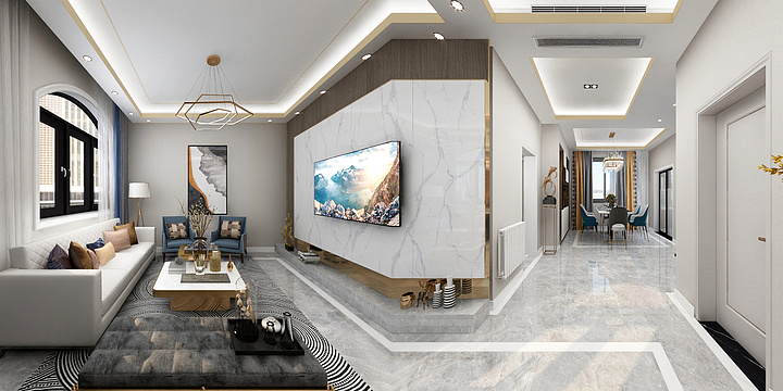 年年Design-现代轻奢别墅-装修设计方案