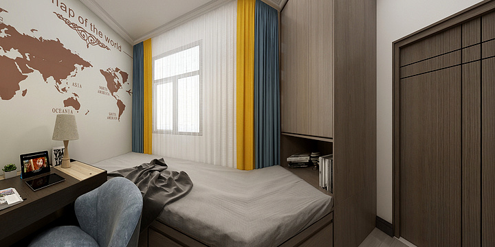 叶枼耶-金地时代意境03户型-装修设计方案