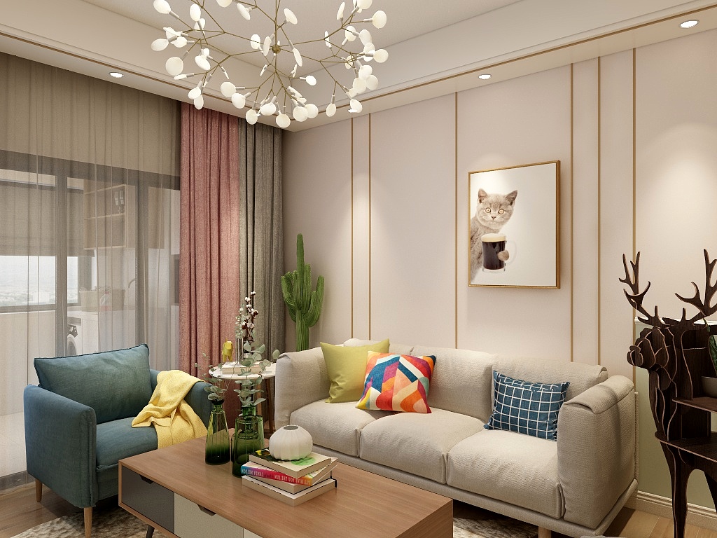 安家小郝设计-德信海德公园83.00㎡A2’3室2厅1卫1厨-装修设计方案