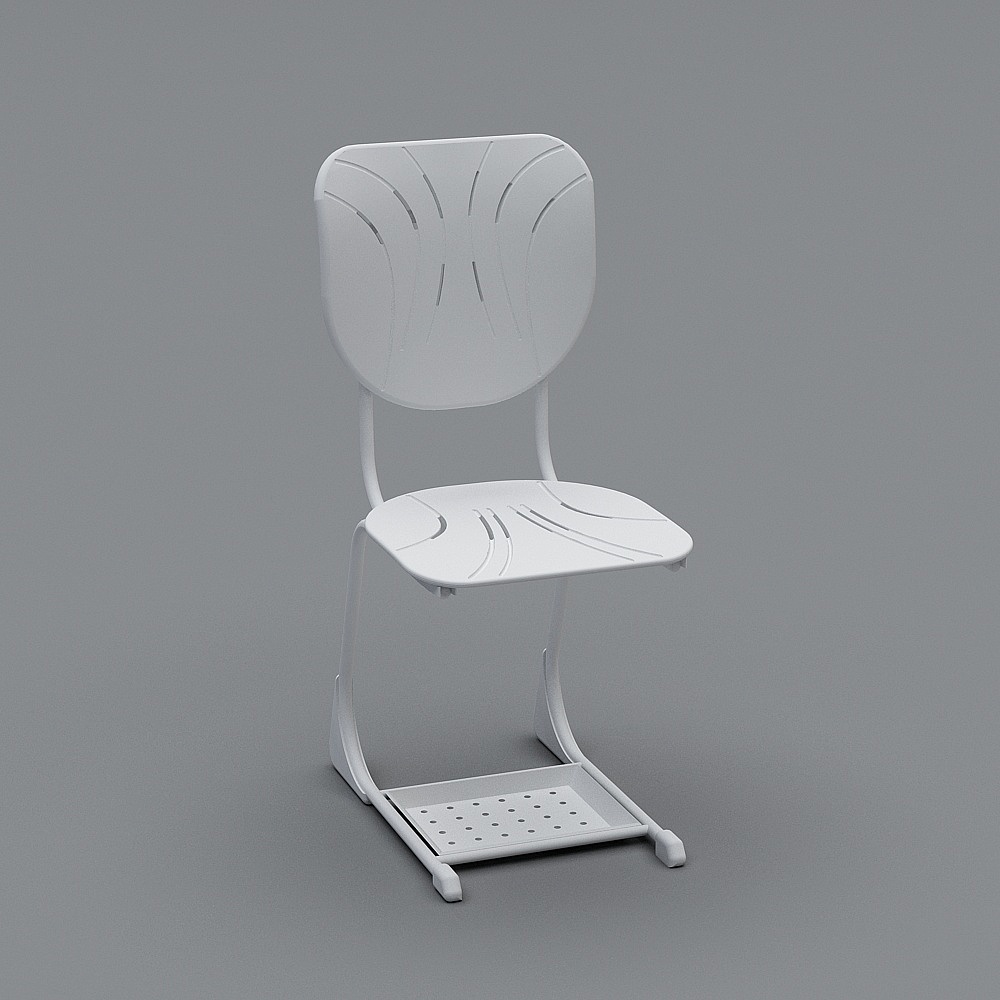 简约风课椅B3D模型