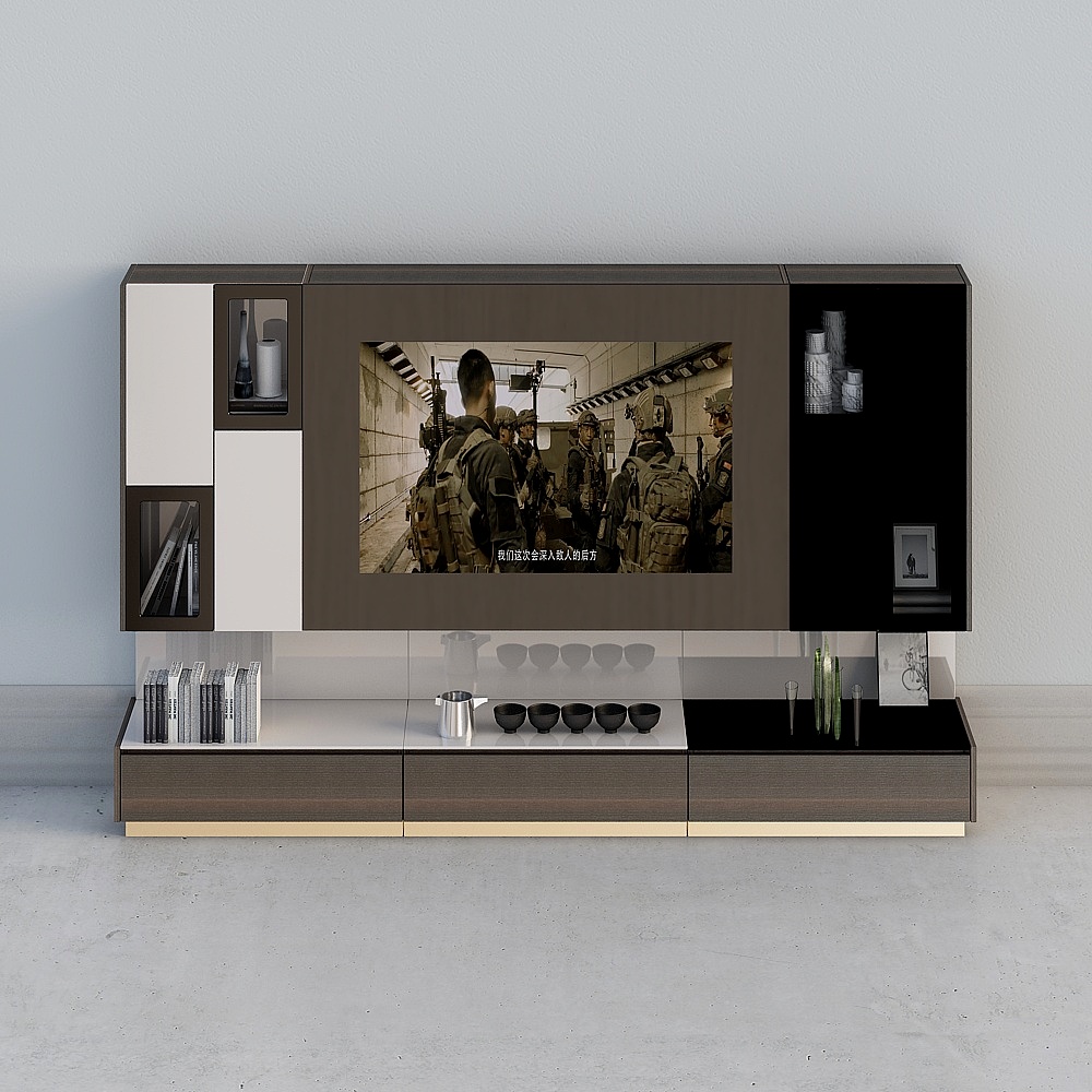 TT-ZY-A613B多功能影视厅柜3D模型