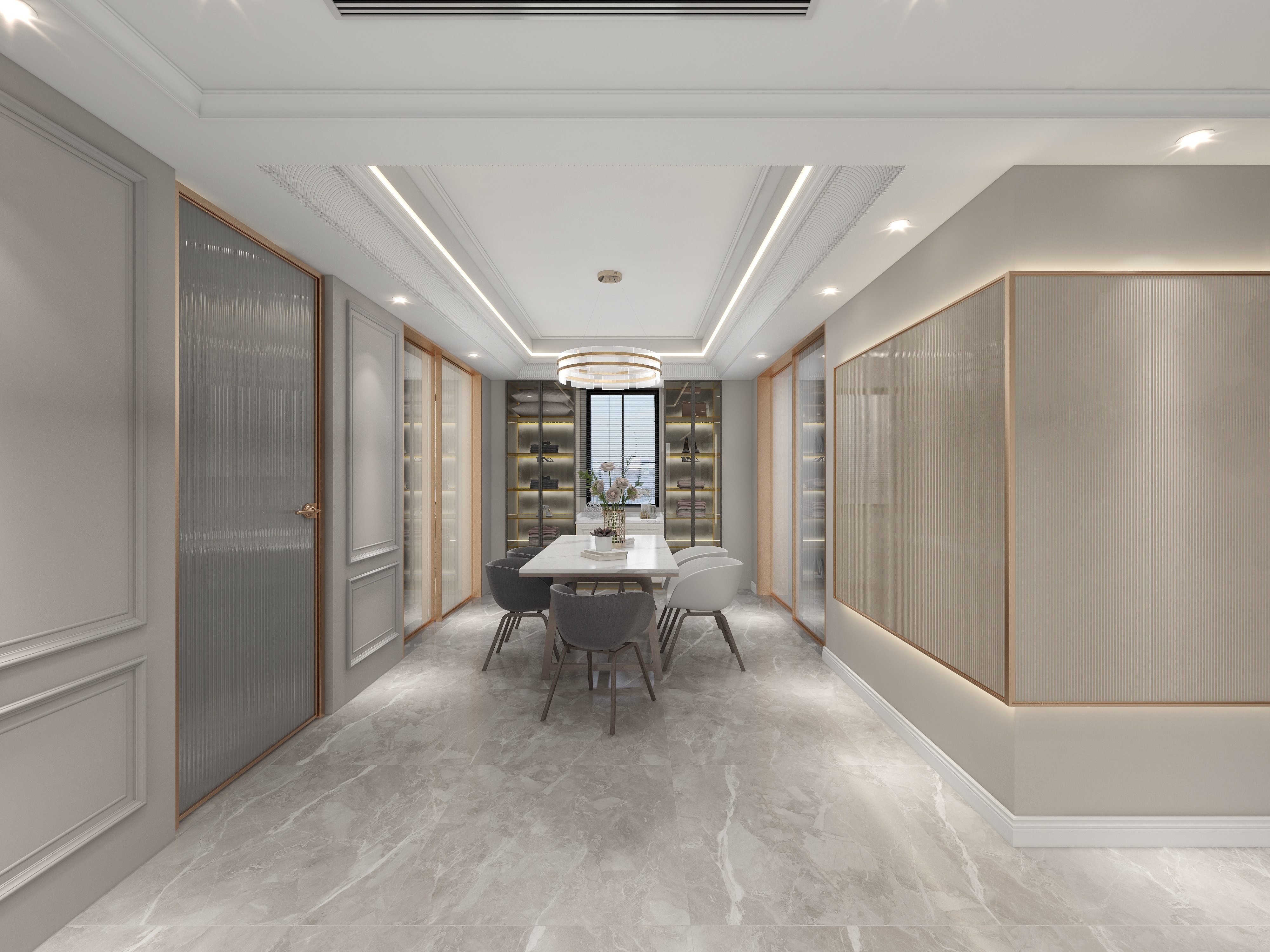 邹偕毓-143平现代四居室装修效果图