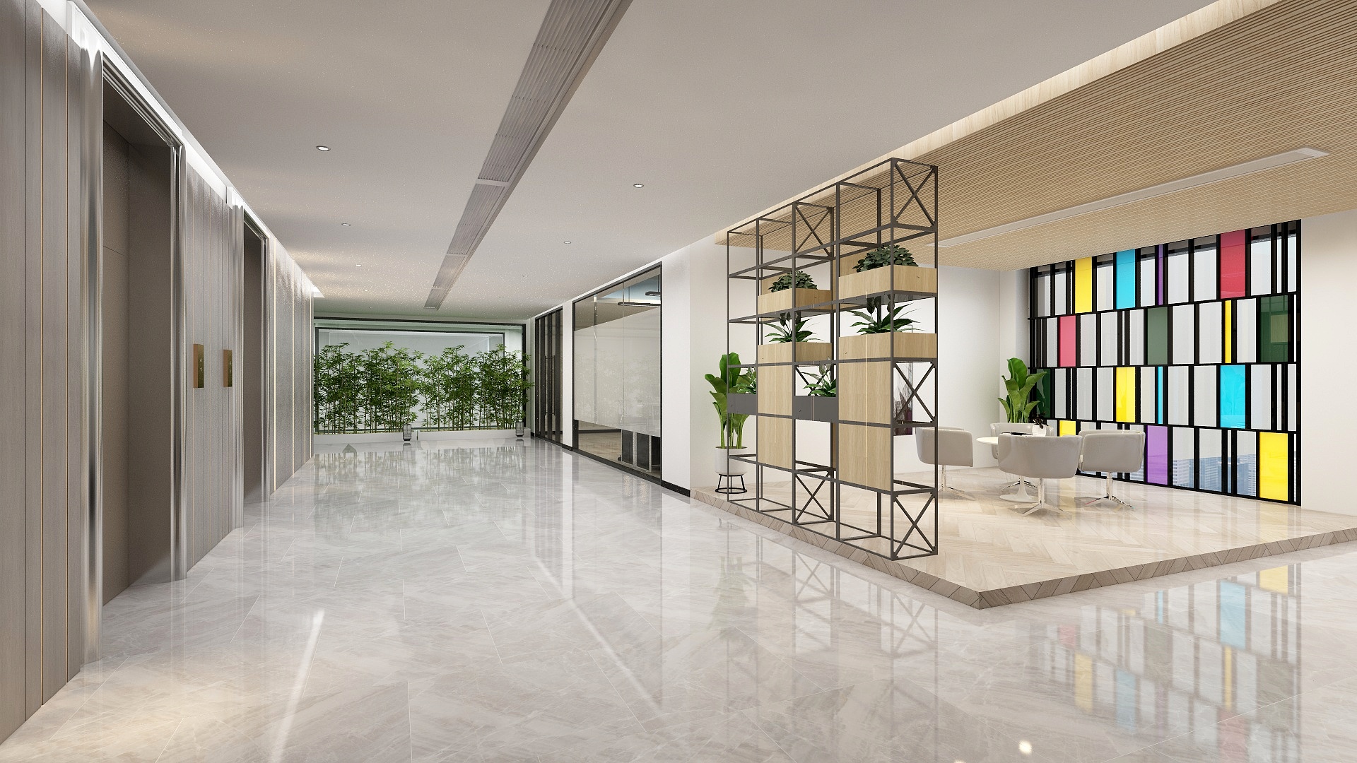 黄文机-1号四层接大厅效果图-装修设计方案