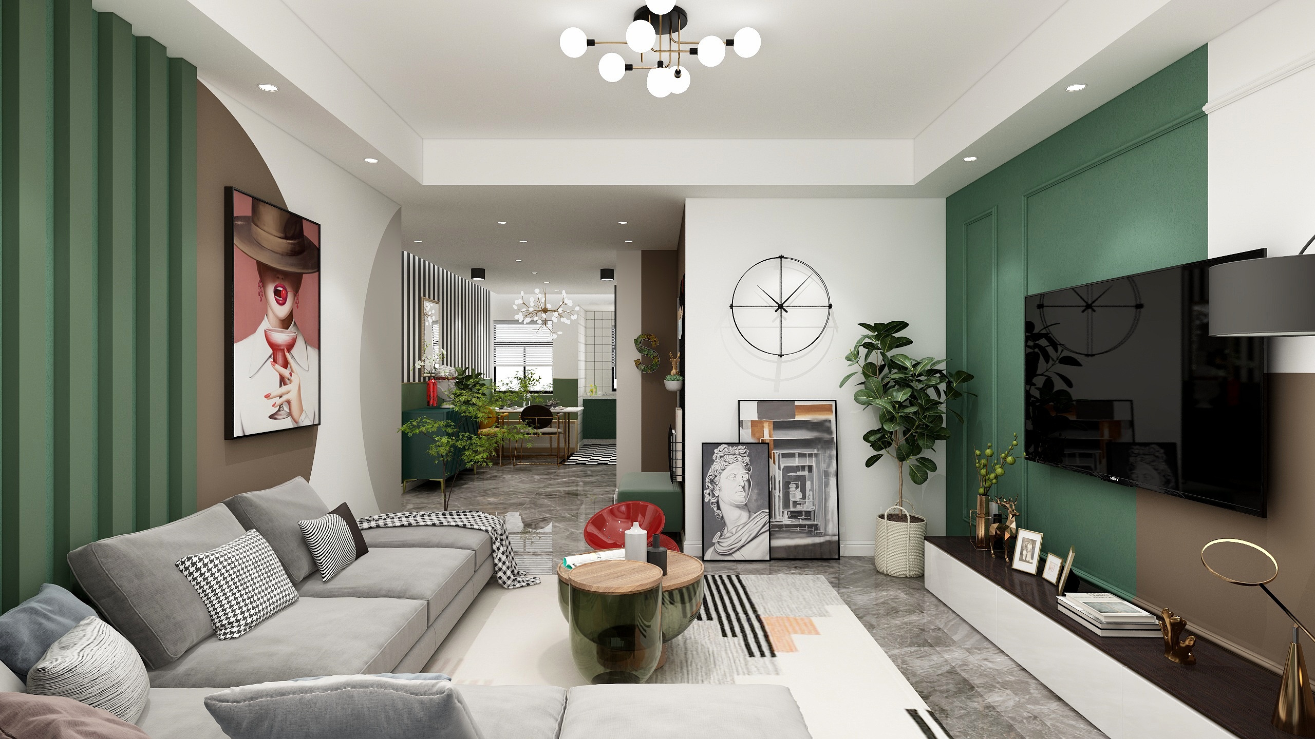 襄阳整家定制-承德银都珑璟苑75平方户型-装修设计方案