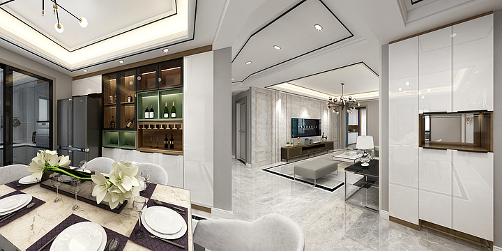 张工典韵空间设计_-银湖城12-2-1301-现代轻奢-装修设计方案