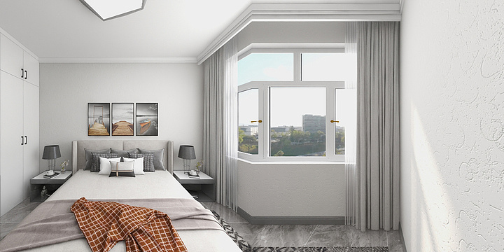 万晓娇-鑫百合装饰美庐桃花院黑白灰风格-装修设计方案