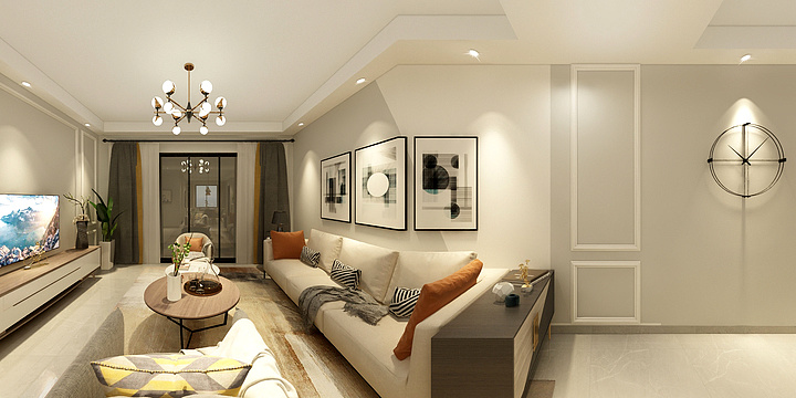 上饶室内设计-吾悦4-1-701北欧-装修设计方案