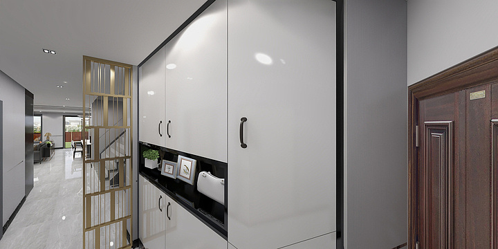 卜易设计Dr.Dong-东源千浔28-1001一层客餐厅厨房楼梯间-装修设计方案