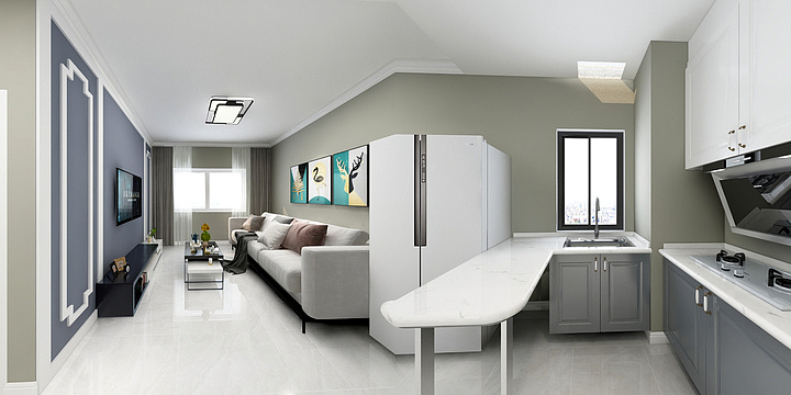 大连领峰设计-中庚香海金鼎-装修设计方案