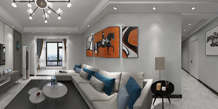 做设计的老王-哈佛园效果图-装修设计方案