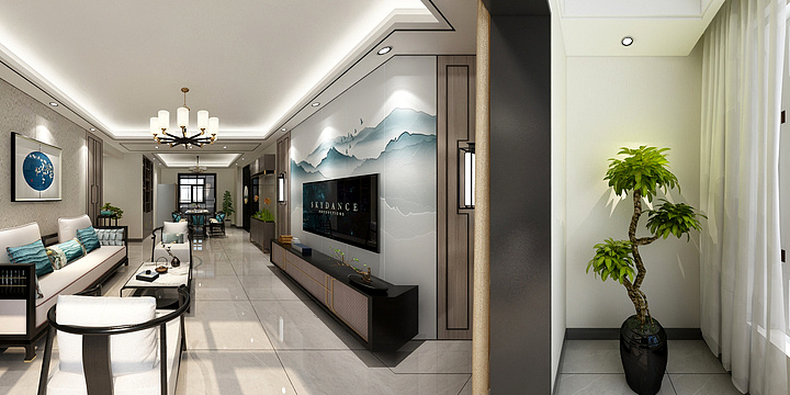 设计本装饰工作室-紫御润园135新中式-装修设计方案