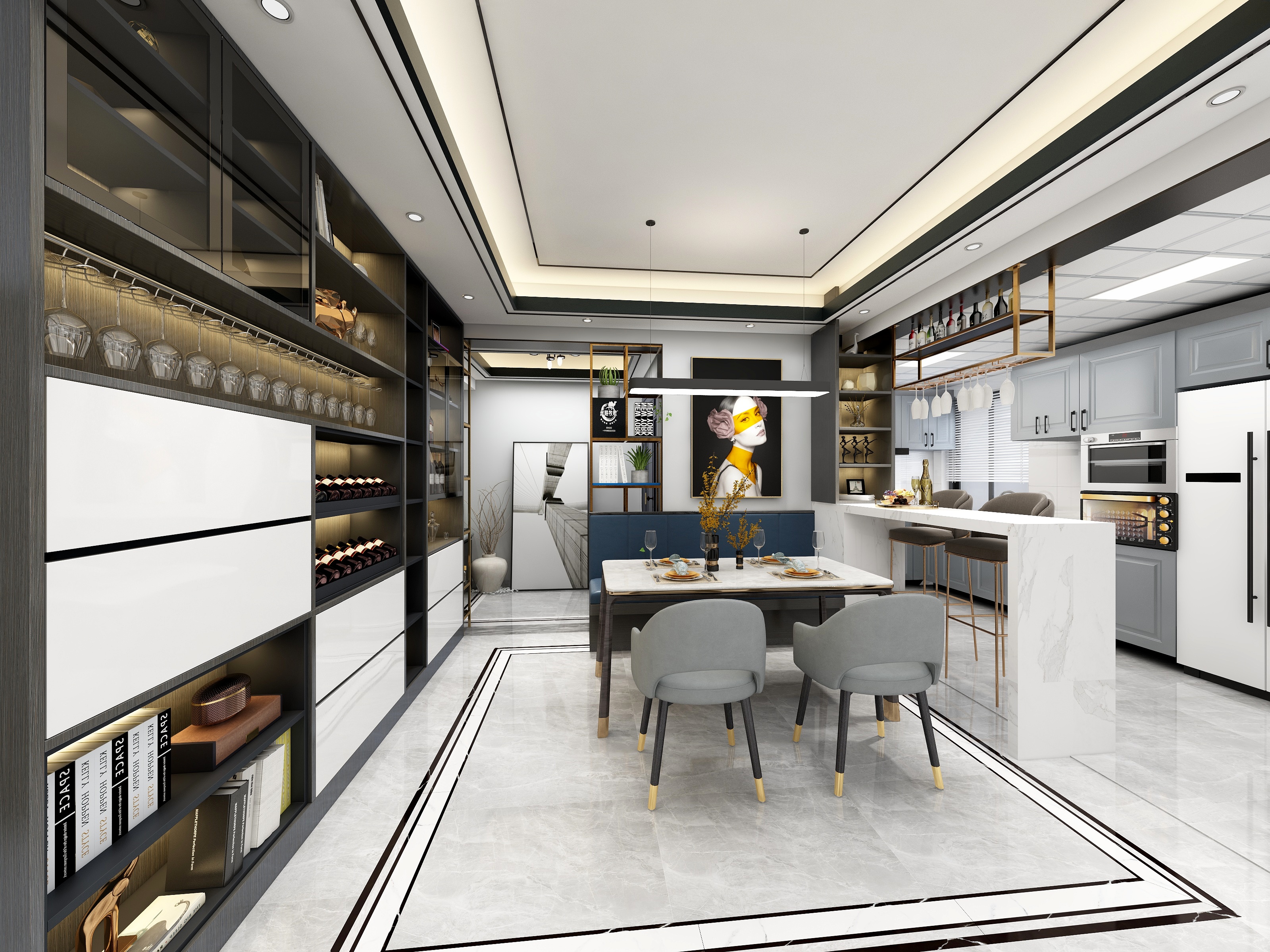 卡门灰-嘉旺城166平方-装修设计方案