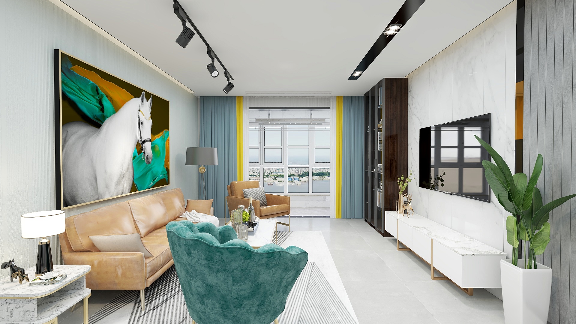 家装3D效果图-软装专业作业户型-装修设计方案