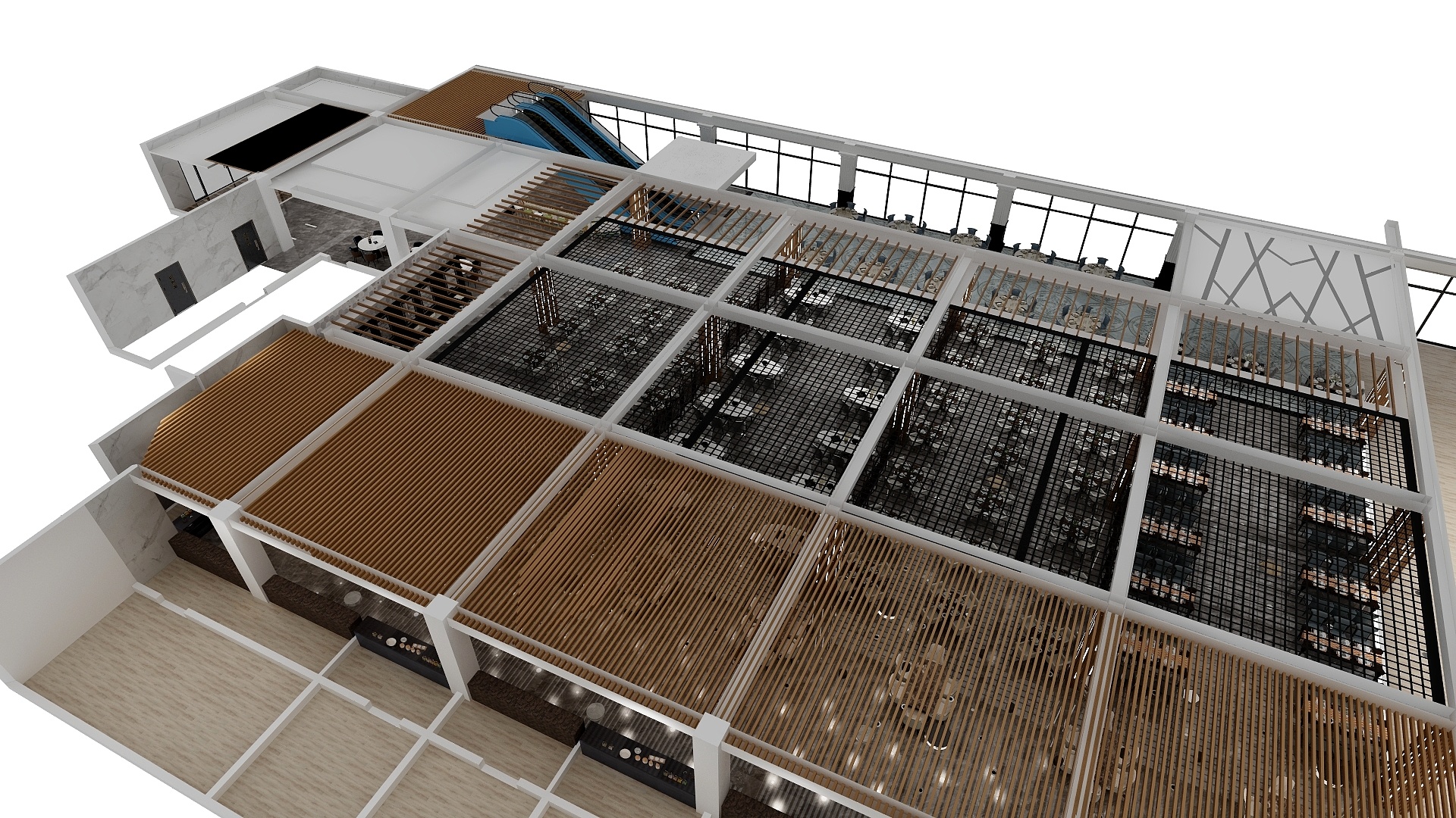 方舟设计空间-大学城1层餐厅01-装修设计方案