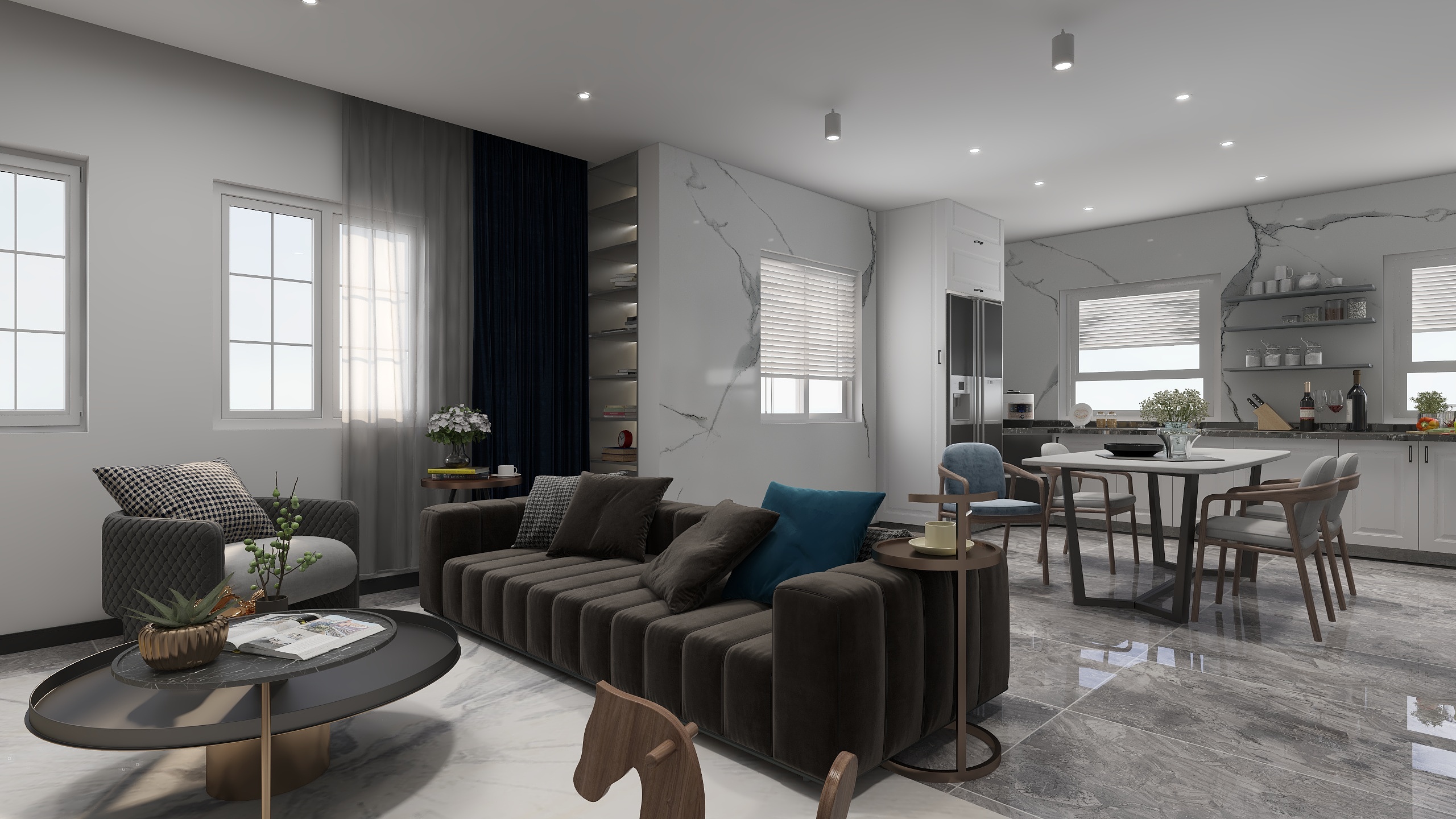 雾都ING-瑞和园89.50㎡B户型3室2厅1卫-装修设计方案