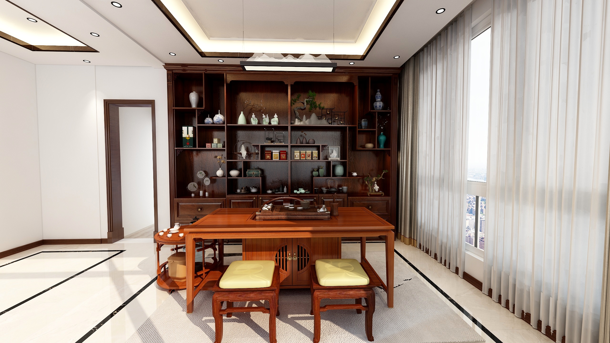 贵泰保利全案设计-茶室柜-装修设计方案
