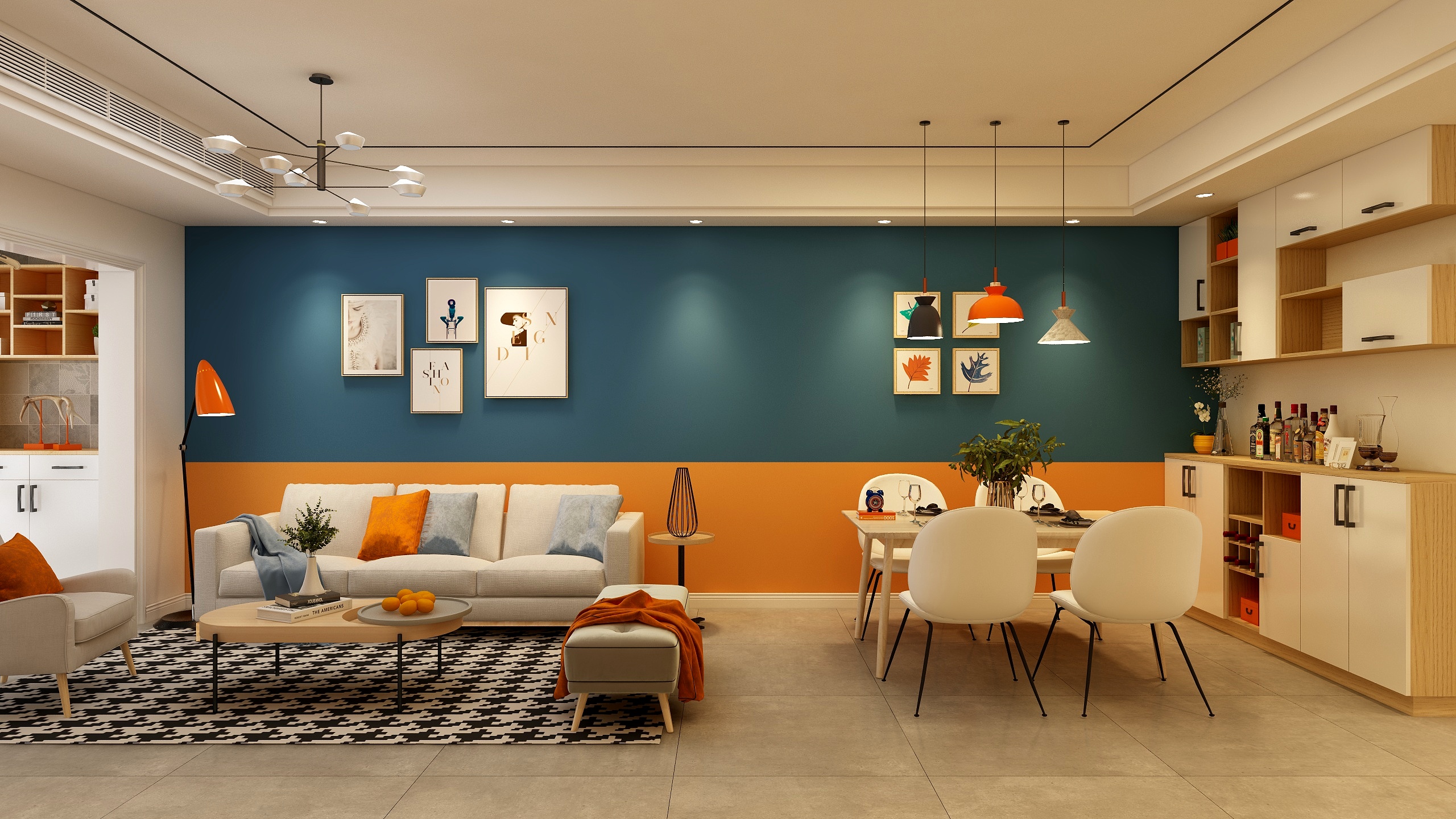 TZDesignStudio-色彩的极致碰撞-装修设计方案