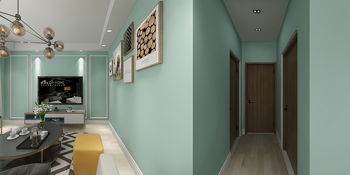 比尔装饰工程公司-维多利亚四期户型63㎡-装修设计方案