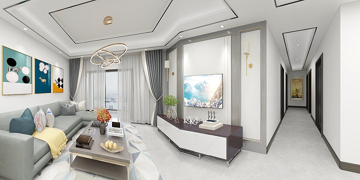 月落孤辰-新港·尚林苑-E户型-装修设计方案