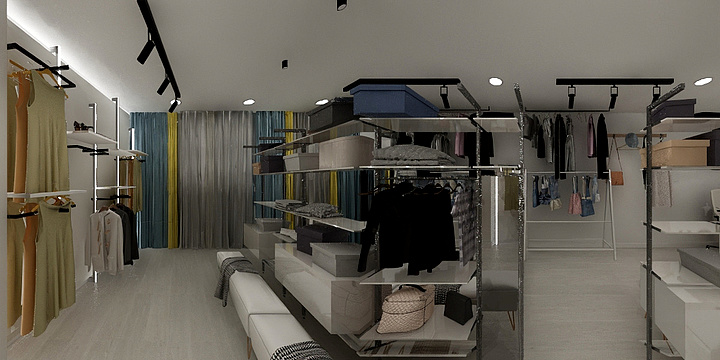 笑着看淡一切-衣服店-装修设计方案