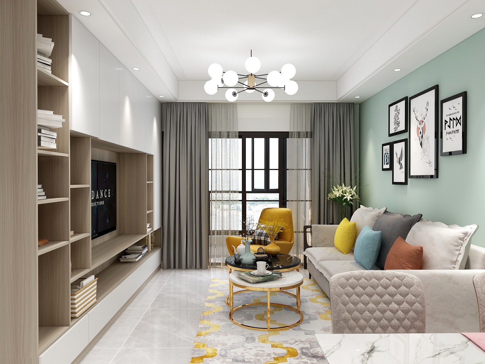 程程耶-德信海德公园83.00㎡A2’3室2厅1卫1厨-装修设计方案