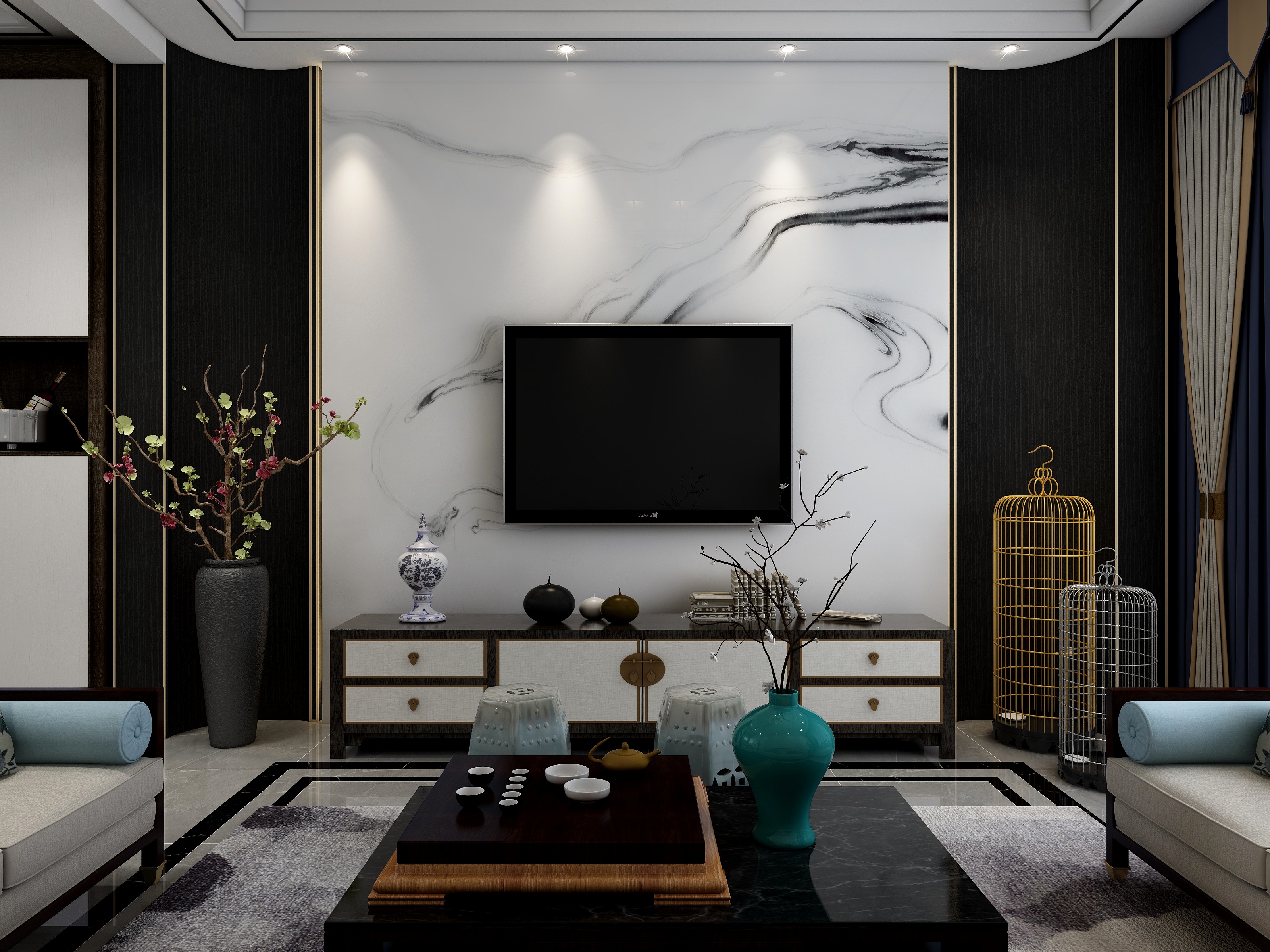 璞真设计-新中式-意境-装修设计方案