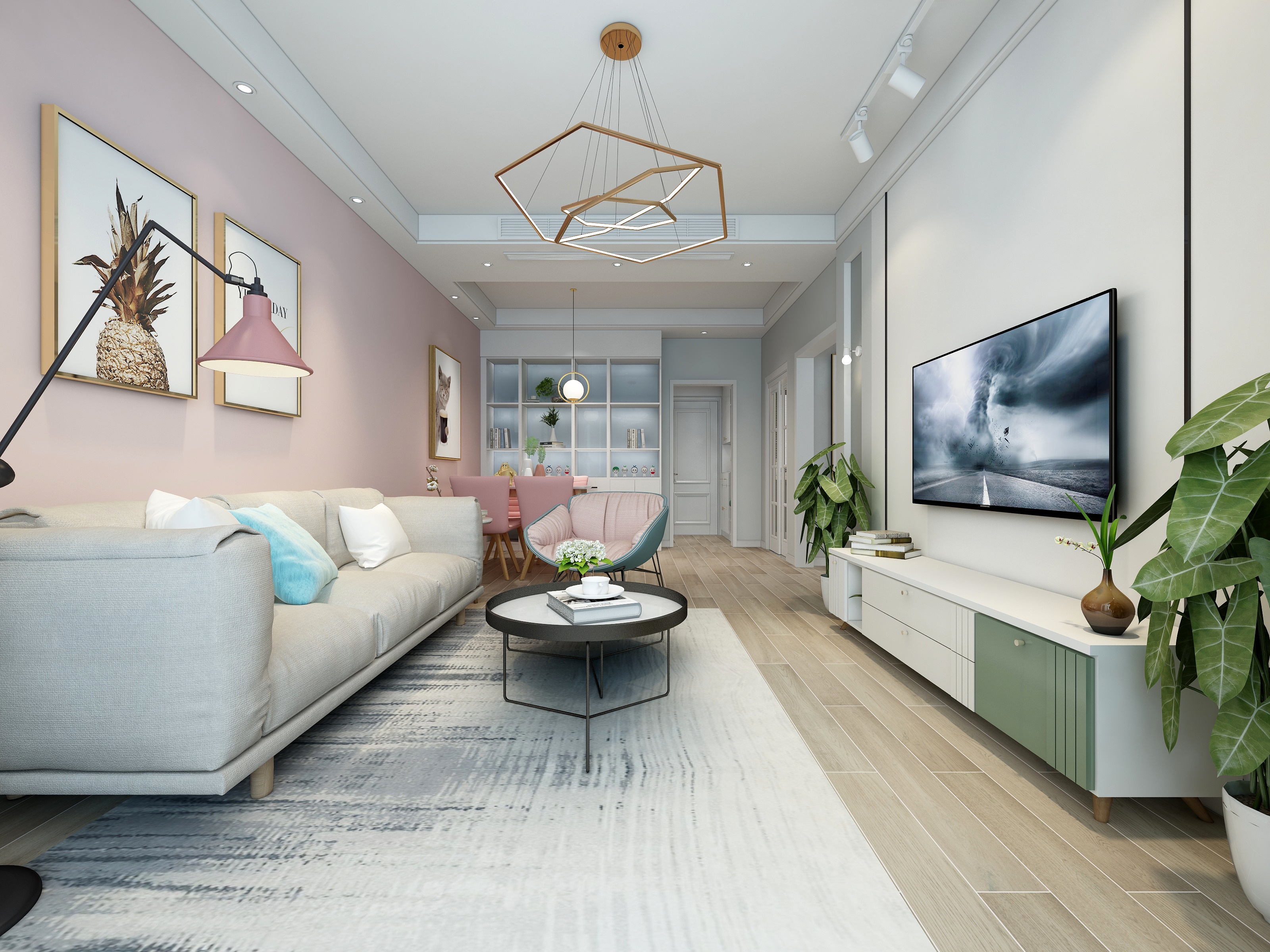 XJLI-德信海德公园83.00㎡A2’3室2厅1卫1厨-装修设计方案