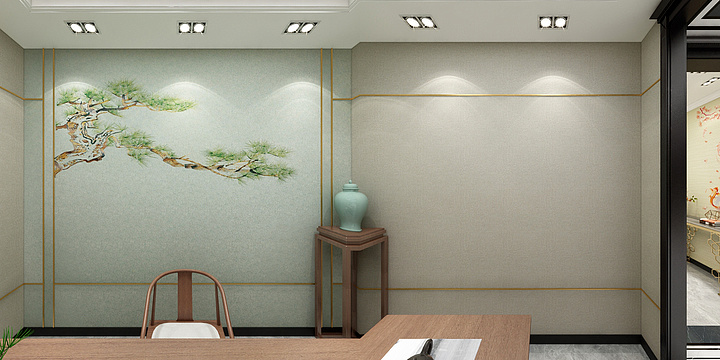 泽坤装饰-艺术墙布展示馆-副本-装修设计方案