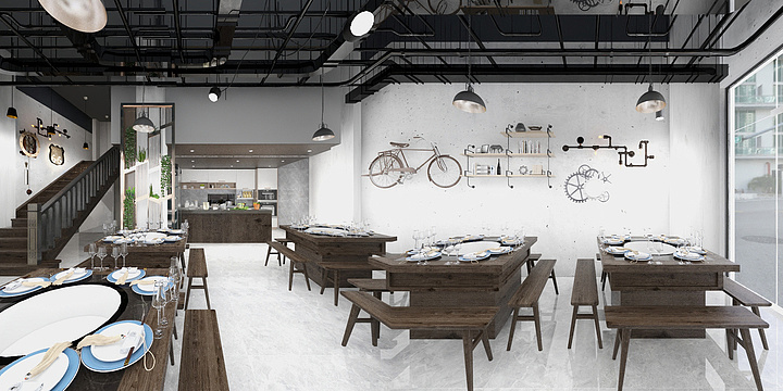 青蛙闭嘴-工业风火锅-副本-装修设计方案