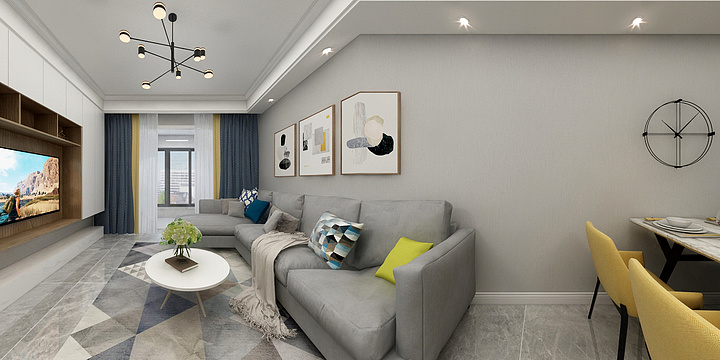DesignGao-金辉公园里96户型北欧-装修设计方案