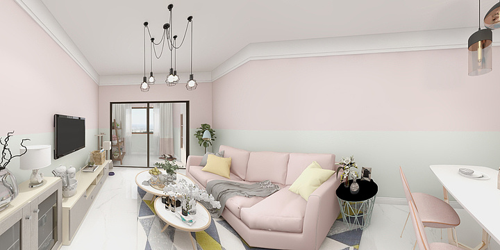 胡敉国-德信海德公园83.00㎡A2’3室2厅1卫1厨-装修设计方案