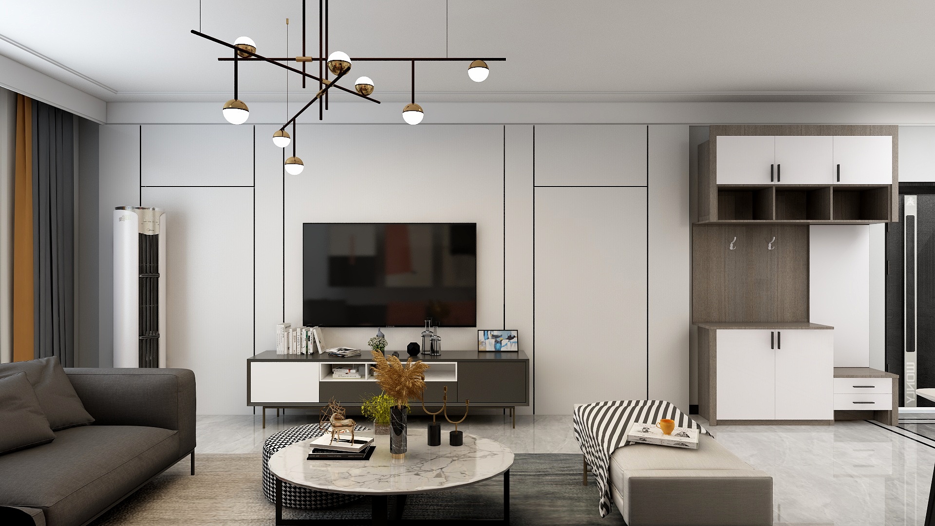 田东东设计师皇派全屋定制-上河城8#2#1101（130平米）岳女士修改隐形门-装修设计方案