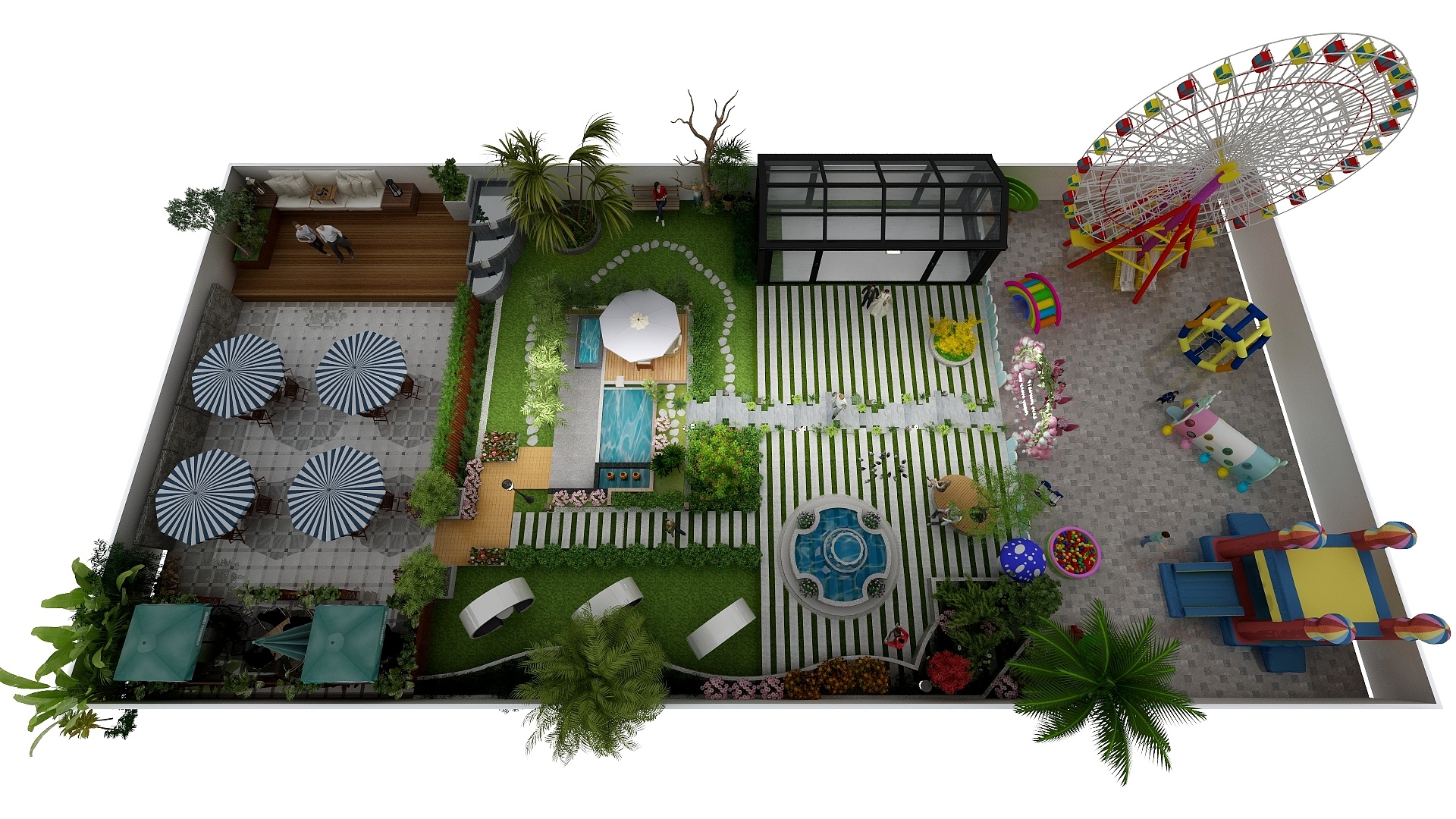 鼎舍装饰-设计师许工-楼梯花园-装修设计方案