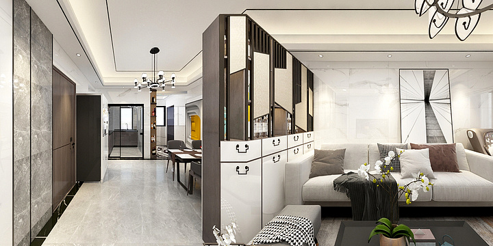 设计欧阳君香-峰景南园2栋2单元12A酒柜靠墙-装修设计方案