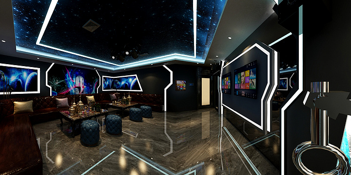鼎盛美家-蓝调娱乐会所包厢720°全景云效果-装修设计方案